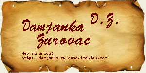 Damjanka Zurovac vizit kartica